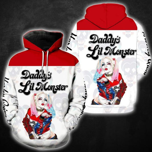 Harley Quinn Daddys Lil Monster Movies 2k546 Lover Gift ,harley Quinn All Over Print 3d Hoodie 421 Moonbestprint