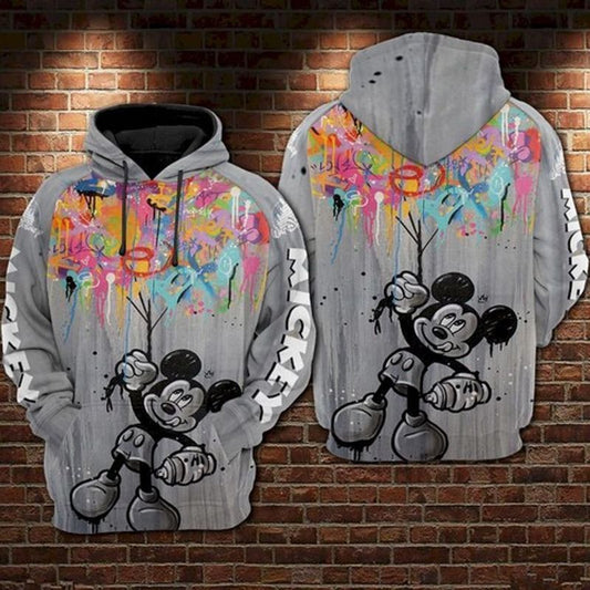 Mickey Disney Painting Splash 3d Hoodie Moonbestprint