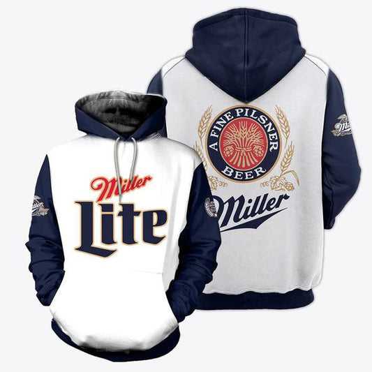 Vintage Miller Lite Beer Hoodie, Gift For Fan 3d All Over Print Shirt Hoodie 2321 Moonbestprint