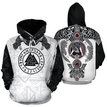 For The Vikings Lovers Wolf Icon 3d Hoodie Moonbestprint