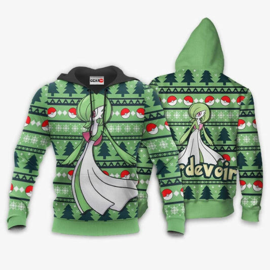 Gardevoir Ugly Christmas Sweater Anime Pokemon Manga 1k770 Fan Gift Stylist Unisex Cartoon Graphic Outfits Aop 3d Hoodie, Zip Hoodie 1039 Moonbestprint