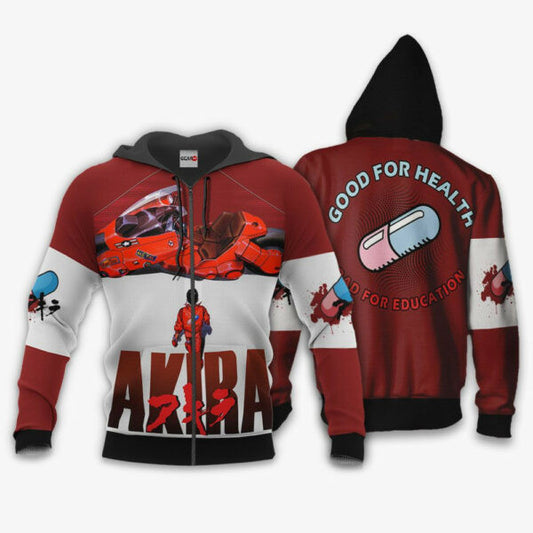 Akira Good For Health Bad For Education Akira Anime 3k41 Fan Gift Stylist Unisex Cartoon 3d Hoodie Zip Hoodie 768 Moonbestprint