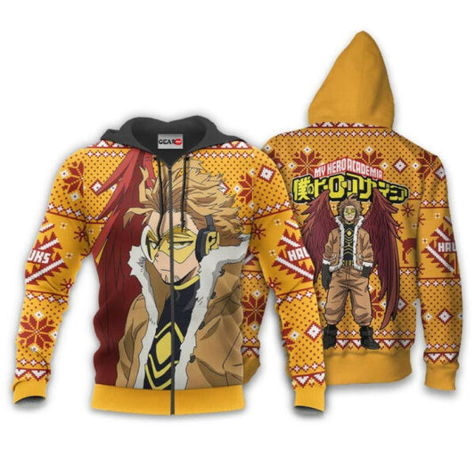 Keigo Takami Ugly Christmas Sweater Anime My Hero Academia Manga 2k39 Fan Gift Stylist Unisex Cartoon Graphic Outfits Aop 3d Hoodie Zip Hoodie 800 Moonbestprint