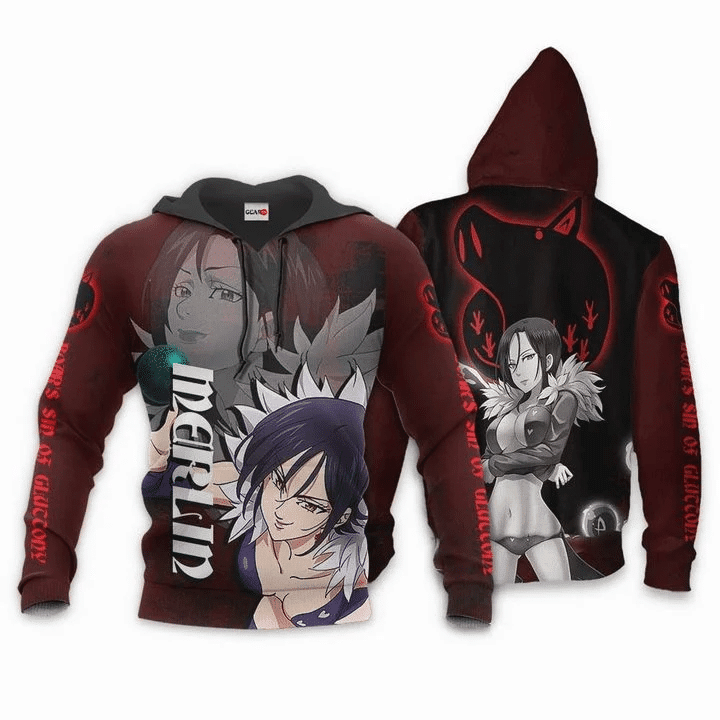Merlin Anime Manga Seven Deadly Sins Boar's Sin Of Gluttony For Men And Women 3d Hoodie Zip Hoodie Moonbestprint