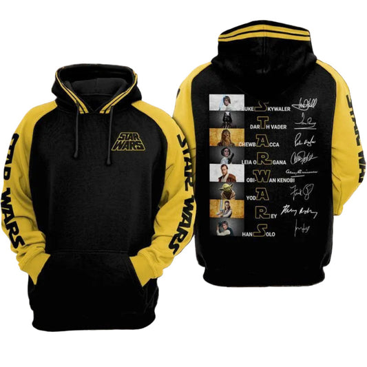 Star Wars Hoodie For Fans Signature Over Print 3d Hoodie Zip Hoodie Moonbestprint