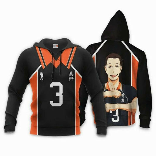 Asahi Azumane Karasuno Anime Manga Haikyuu Number 3 Aop Hoodie, Zip Hoodie, Fleece Jacket 732 Moonbestprint