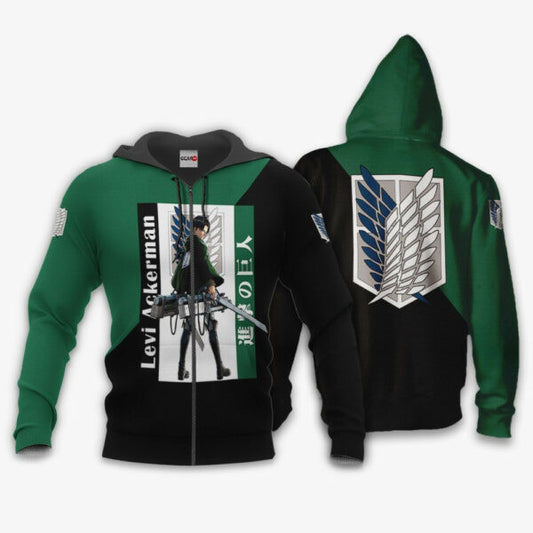 Levi Ackerman Attack On Anime 3k349 Fan Gift Stylist Unisex Cartoon 3d Hoodie Zip Hoodie 990 Moonbestprint