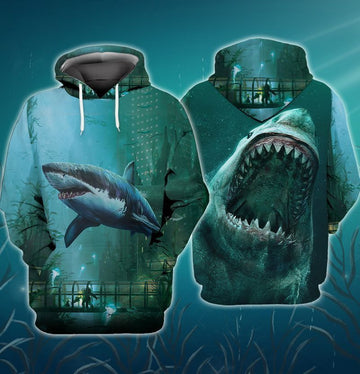 Shark Aquarium 3d Hoodie All Over Printed Hoodie Moonbestprint