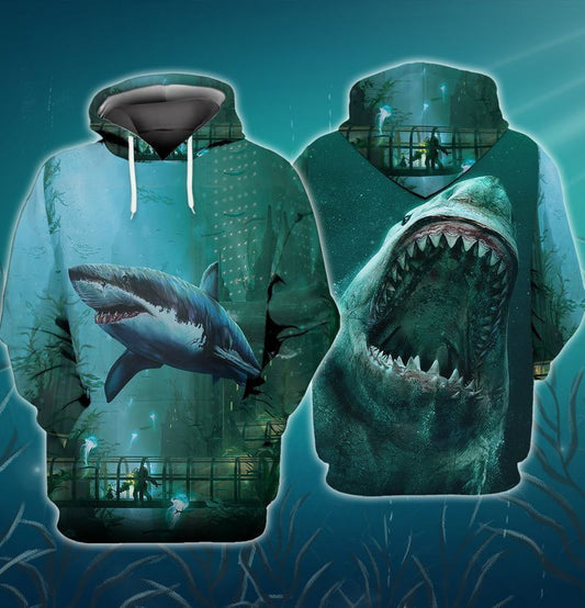 Shark Aquarium 3d Hoodie All Over Printed Hoodie Moonbestprint