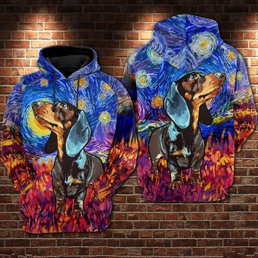 Dachshund Collage Art All Over Printed Custom 3d Hoodie Moonbestprint