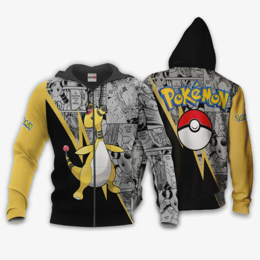 Ampharos Anime Pokemon 1k709 Fan Gift Stylist Unisex Cartoon Graphic Outfits Aop 3d Hoodie, Zip Hoodie 1660 Moonbestprint