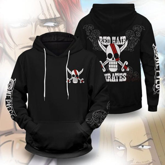 One Piece Red Hair Pirates Anime 2k600 Lover Gift ,one Piece Red Hair Pirates All Over Print 3d Hoodie 1776 Moonbestprint