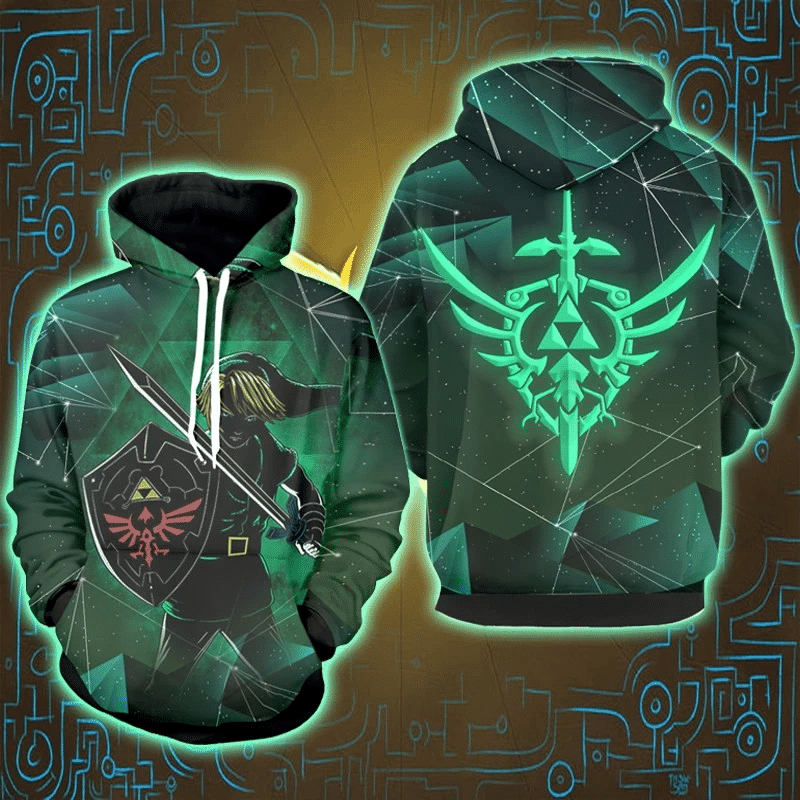 The Legend Of Zelda Art Gift For Fan Custom 3d Hoodie All Over Printed Zipper Hoodie Moonbestprint