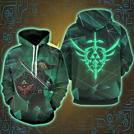 The Legend Of Zelda Art Gift For Fan Custom 3d Hoodie All Over Printed Zipper Hoodie Moonbestprint