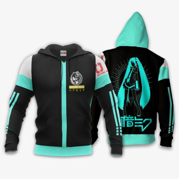 Hatsune Miku Uniform Vocaloid Anime 3k440 Fan Gift Stylist Unisex Cartoon 3d Hoodie Zip Hoodie 872 Moonbestprint