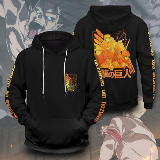 Attack On Titan Power Four Anime 2k570 Lover Gift ,attack On Titan Power Four All Over Print 3d Hoodie 754 Moonbestprint