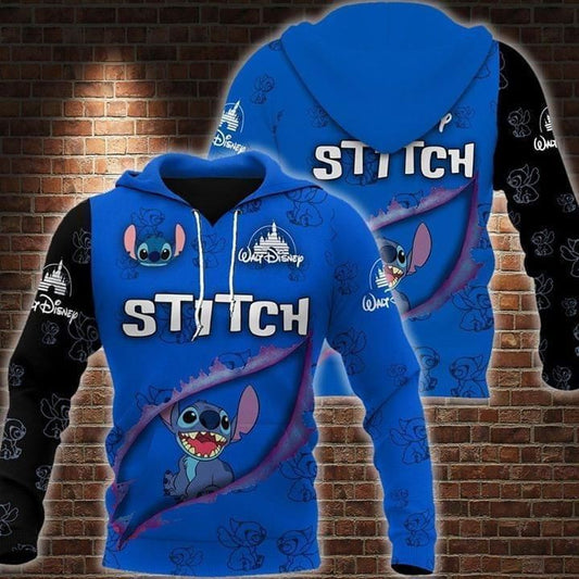 Lilo And Stitch Cute Lover Xix 3d Hoodie Zip Hoodie Moonbestprint