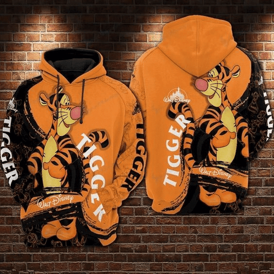 Tigger Winnie The Pooh Disney World 102 Fan Gift Stylist Unisex Cartoon Graphic Outfits Aop Hoodie 1787 Moonbestprint