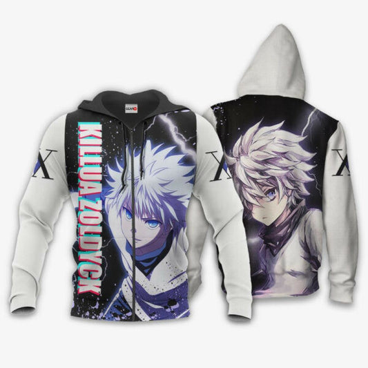 Killua Zoldyck Hunter X Hunter Anime 3k61 Fan Gift Stylist Unisex Cartoon 3d Hoodie Zip Hoodie 188 Moonbestprint