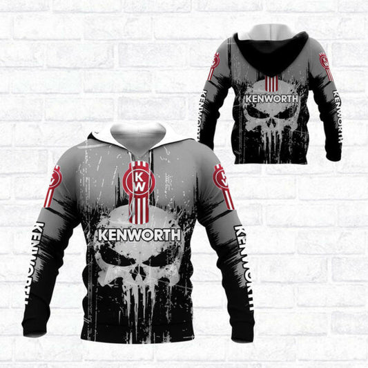 Skull Kenworth Trucks Racing Team 7k855 Fan Gift 3d Zip Hoodie Hoodie Ii0 2711 Moonbestprint