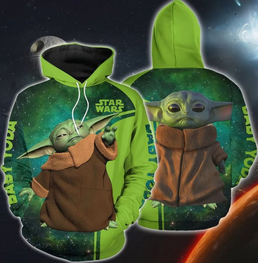 Baby Yoda Star Wars 3d Hoodie Zip Hoodie Moonbestprint