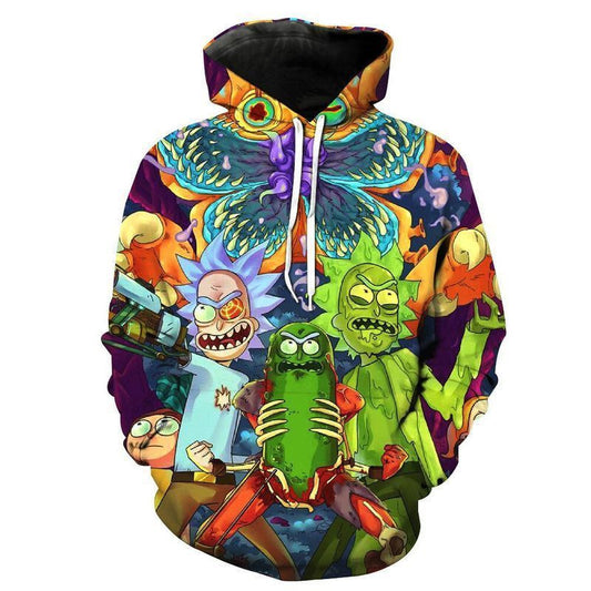 Rick And Morty Over Print 3d Hoodie Zip Hoodie 889 Moonbestprint