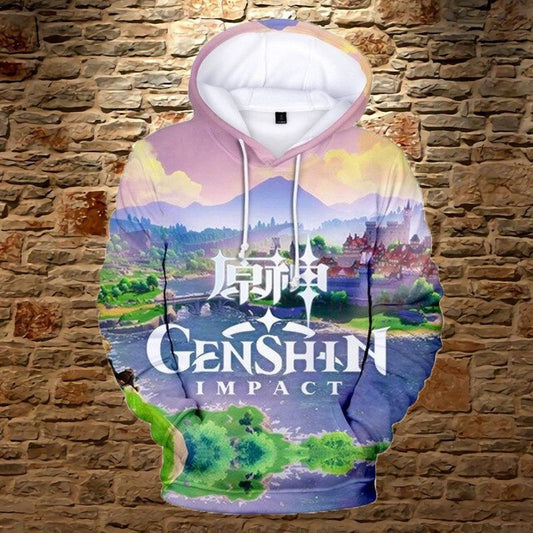 Anime Genshin Impact Over Print 3d Hoodie Zip Hoodie Moonbestprint