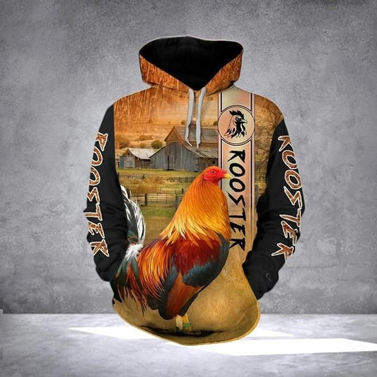 Rooster Farm 3d Hoodie Moonbestprint