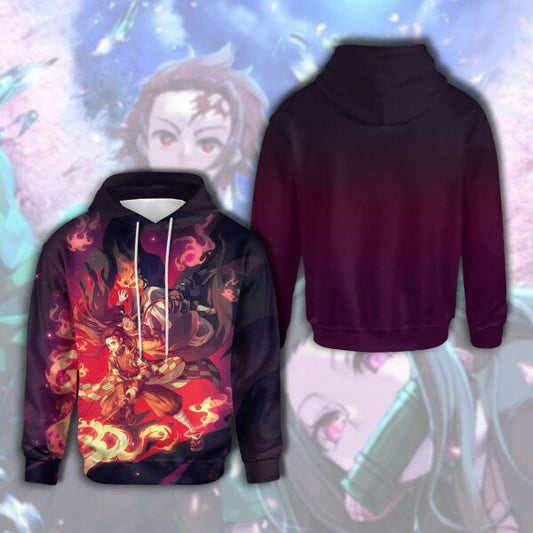 Demon Slayer Hoodie, Demon Slayer Gift Adult, Demon Slayer Gift For Fan, Aop Hoodie 422 Moonbestprint