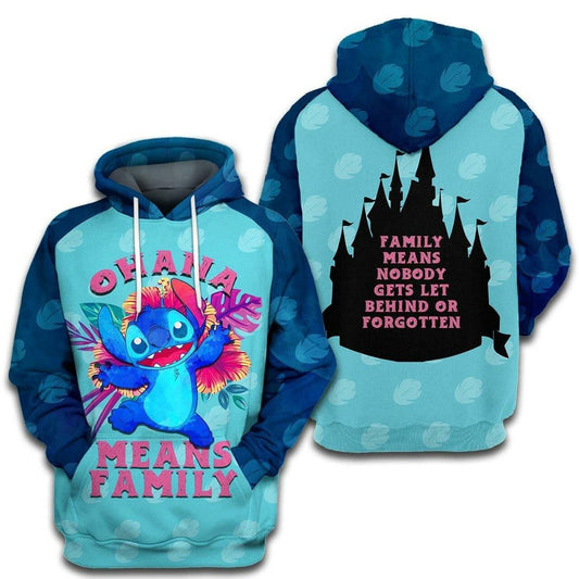 Disney Lilo And Stitch Ohana Means Family Family Means Nobody Gets Let Behind Or Forgotten 3d Hoodie Zip Hoodie 1084 Moonbestprint