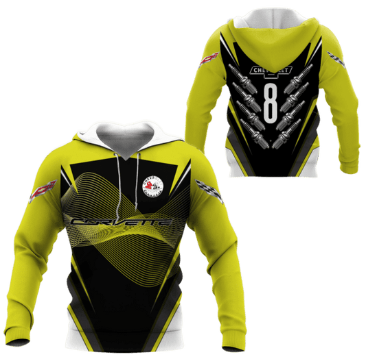 Chevrolet Corvette Shirt Fan Gift 837, Stylist Unisex 3d Hoodie Zip Hoodie 1166 Moonbestprint