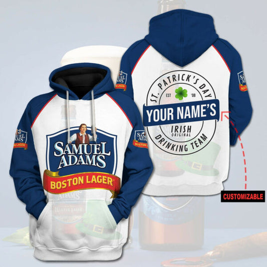 Custom Name Samuel Adams Beer Hoodie, Irish Drinking Team Trending Hoodie 517 369 Moonbestprint