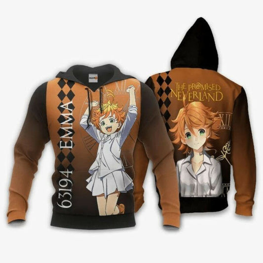 Emma Anime Manga Yakusoku No Neverland The Promised Neverland 63194 Aop Hoodie 777 Moonbestprint