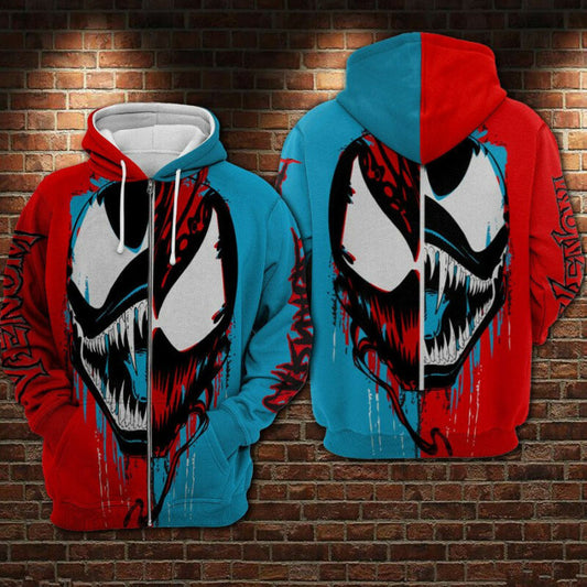 Venom Let There Be Carnage 3d Hoodie Zip Hoodie Moonbestprint