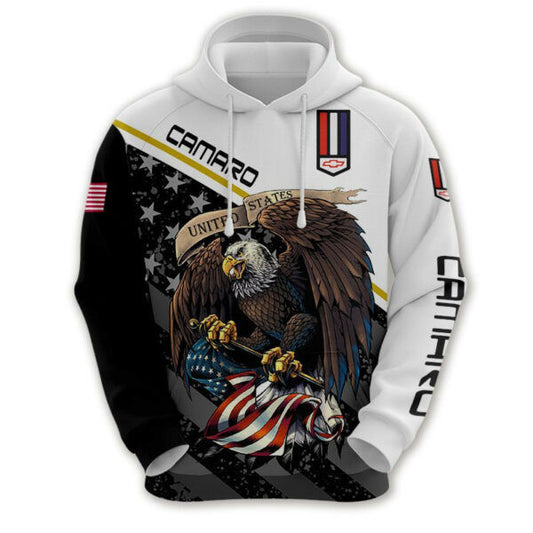 Chevrolet Camaro Eagle Us Flag 7k397 Fan Gift Stylist Unisex Cartoon 3d Hoodie Zip Hoodie 1150 Moonbestprint