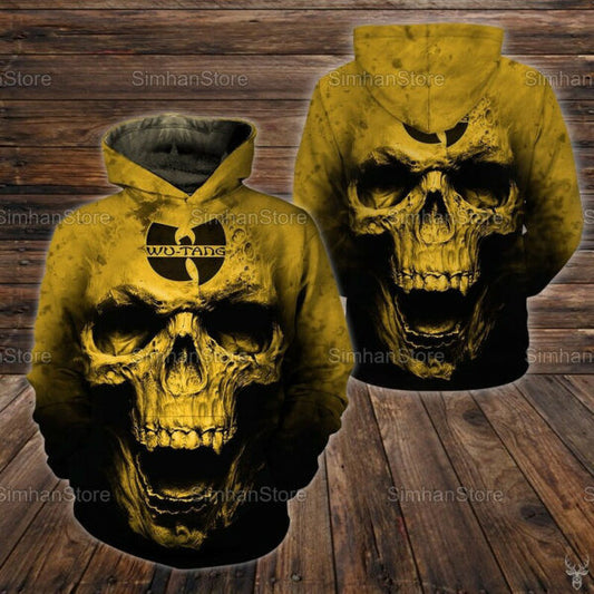 Skull Wu Tang Clan Hip Hop ,wu Tang Clan Halloween Movies 2k712 Fan Gift Stylist Unisex Cartoon 3d Hoodie Zip Hoodie 2814 Moonbestprint