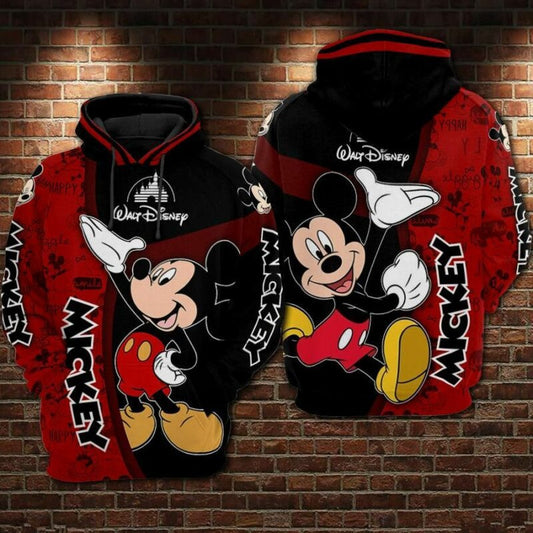 Mickey Mouse Walt Disney Over Print 3d Hoodie Zip Hoodie Moonbestprint