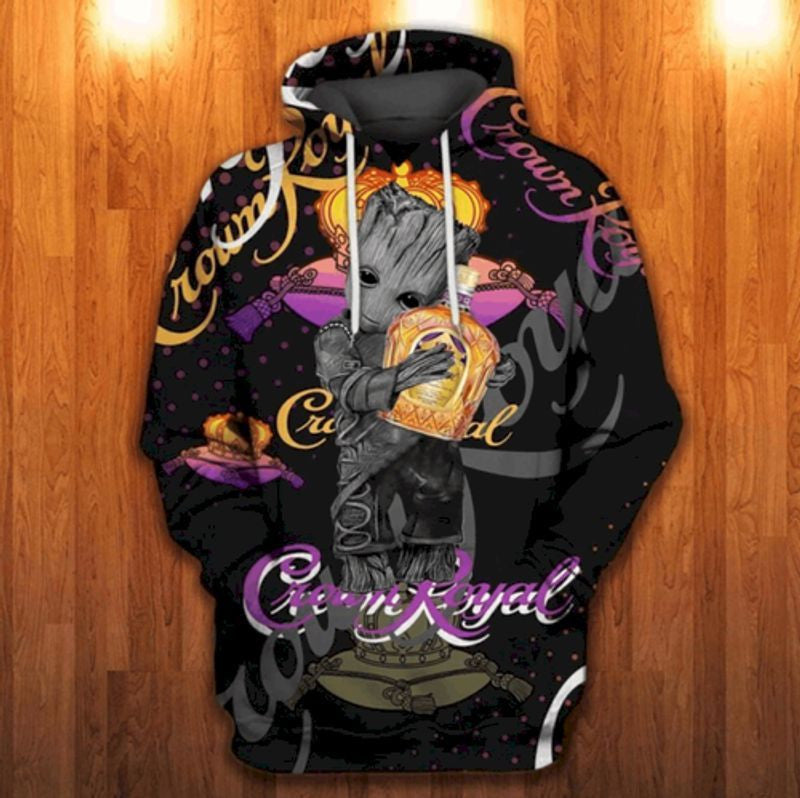 Groot Star Wars Crown Royal 3d Hoodie Moonbestprint