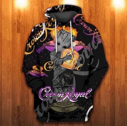Groot Star Wars Crown Royal 3d Hoodie Moonbestprint
