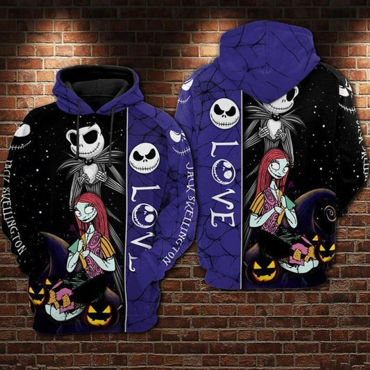 Jack Skellington Sally Love Over Print 3d Hoodie Zip Hoodie 17 Moonbestprint
