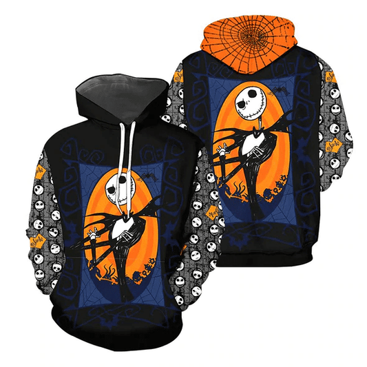 Jack Skellington The Nightmare Before Christmas 123 Fan Gift Stylist Unisex Cartoon Graphic Outfits Aop Hoodie, Zip Hoodie 1542 Moonbestprint
