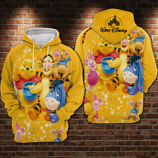 Winnie The Pooh Yellow 2022 Hoodie Zip Hoodie Moonbestprint