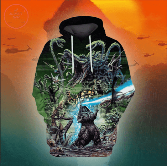 Godzilla Movie 3d Hoodie Zip Hoodie Moonbestprint