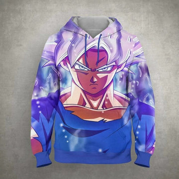 Goku Blue Saiyan Cartoon Dragon Ball Anime Manga 43 Over Print 3d Hoodie Zip Hoodie Moonbestprint