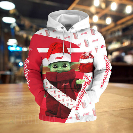 Baby Yoda Budweiser Hoodie And Zip Hoodie, Gift For Fan 3d All Over Print Shirt Hoodie 394 Moonbestprint