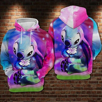Lilo And Stitch Cute Lover 3d Hoodie Zip Hoodie Moonbestprint