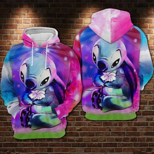 Lilo And Stitch Cute Lover 3d Hoodie Zip Hoodie Moonbestprint