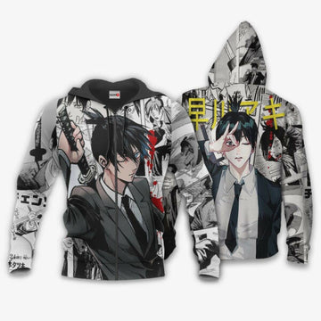 Aki Hayakawa Manga Style Chainsaw Man Anime 3k57 Fan Gift Stylist Unisex Cartoon 3d Hoodie Zip Hoodie 762 Moonbestprint