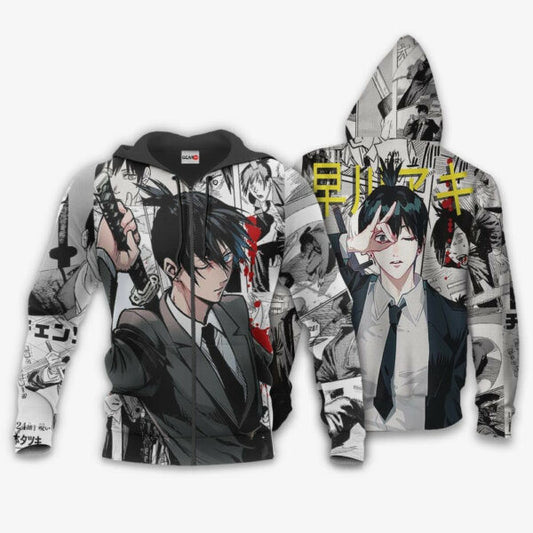 Aki Hayakawa Manga Style Chainsaw Man Anime 3k57 Fan Gift Stylist Unisex Cartoon 3d Hoodie Zip Hoodie 762 Moonbestprint