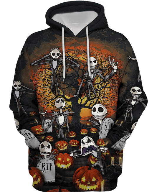 Jack Skellington Halloween 3 3d Hoodie Moonbestprint